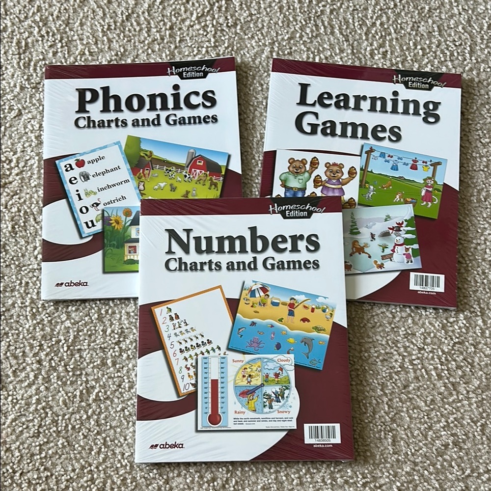 Abeka Learning Charts/Games, Brand New